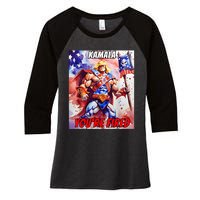 Kamala YouRe Fired Trump Won We All Won 2024 Usa Women's Tri-Blend 3/4-Sleeve Raglan Shirt