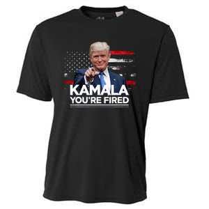 Kamala YouRe Fired Funny President Trump Laughing At Kamala Cooling Performance Crew T-Shirt