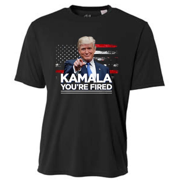 Kamala YouRe Fired Funny President Trump Laughing At Kamala Cooling Performance Crew T-Shirt