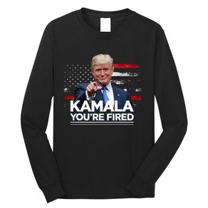 Kamala YouRe Fired Funny President Trump Laughing At Kamala Long Sleeve Shirt