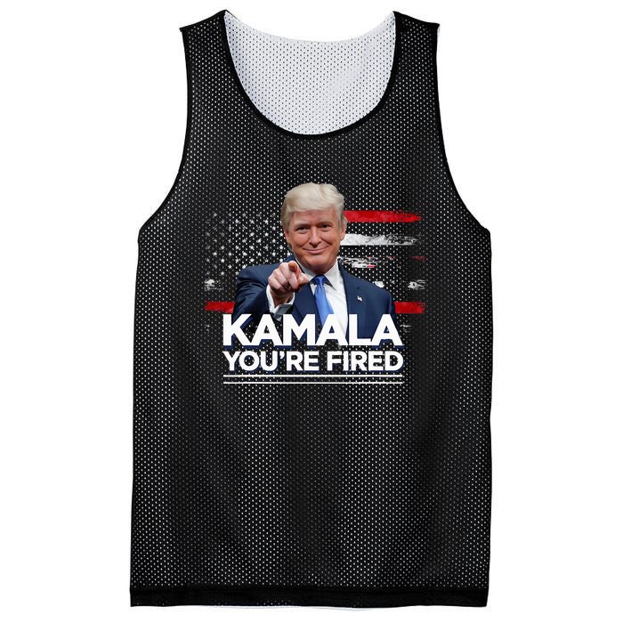 Kamala YouRe Fired Funny President Trump Laughing At Kamala Mesh Reversible Basketball Jersey Tank