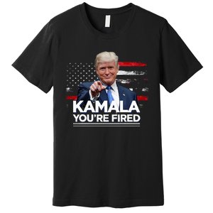 Kamala YouRe Fired Funny President Trump Laughing At Kamala Premium T-Shirt