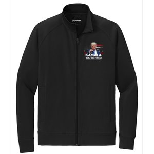 Kamala YouRe Fired Funny President Trump Laughing At Kamala Stretch Full-Zip Cadet Jacket