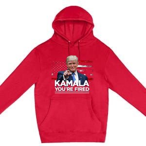 Kamala YouRe Fired Funny President Trump Laughing At Kamala Premium Pullover Hoodie