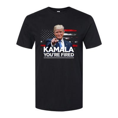 Kamala YouRe Fired Funny President Trump Laughing At Kamala Softstyle CVC T-Shirt