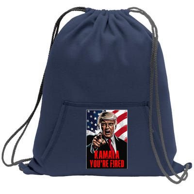 Kamala YouRe Fired Trump 2024 Funny Supporter Anti Kamala Sweatshirt Cinch Pack Bag