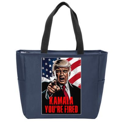 Kamala YouRe Fired Trump 2024 Funny Supporter Anti Kamala Zip Tote Bag