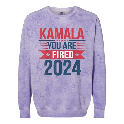 Kamala YouRe Fired Funny Anti Kamala Harris Election 2024 Colorblast Crewneck Sweatshirt