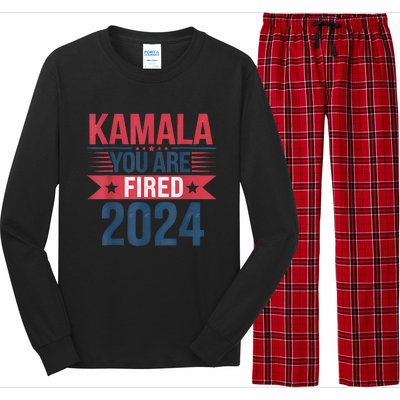 Kamala YouRe Fired Funny Anti Kamala Harris Election 2024 Long Sleeve Pajama Set