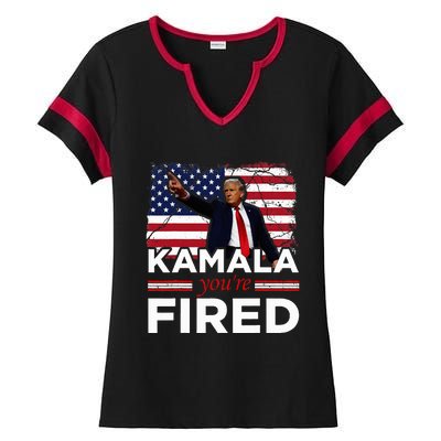 Kamala YouRe Fired Funny Ladies Halftime Notch Neck Tee