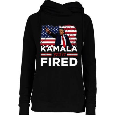 Kamala YouRe Fired Funny Womens Funnel Neck Pullover Hood