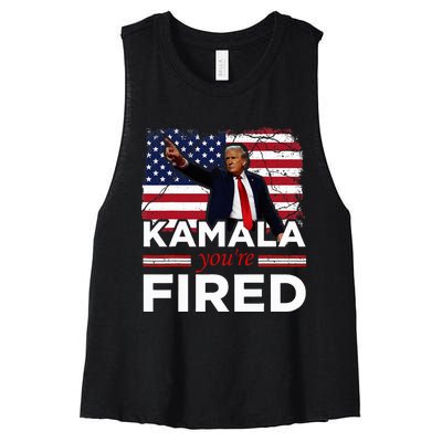 Kamala YouRe Fired Funny Women's Racerback Cropped Tank