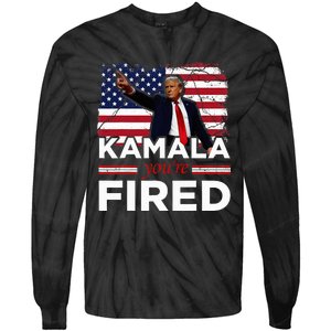 Kamala YouRe Fired Funny Tie-Dye Long Sleeve Shirt