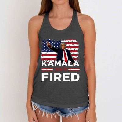 Kamala YouRe Fired Funny Women's Knotted Racerback Tank