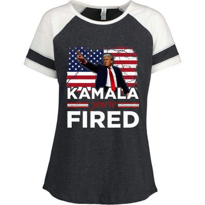 Kamala YouRe Fired Funny Enza Ladies Jersey Colorblock Tee