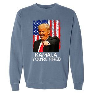 Kamala Youre Fired President Trump Laughing At Kamala Garment-Dyed Sweatshirt