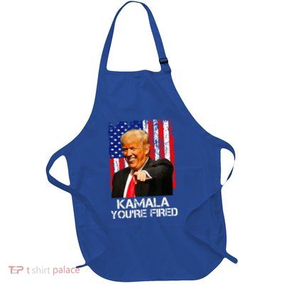 Kamala Youre Fired President Trump Laughing At Kamala Full-Length Apron With Pockets