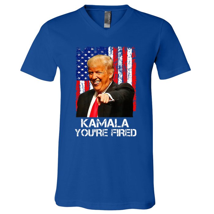 Kamala Youre Fired President Trump Laughing At Kamala V-Neck T-Shirt