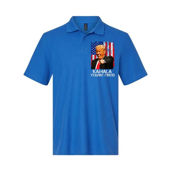 Kamala Youre Fired President Trump Laughing At Kamala Softstyle Adult Sport Polo