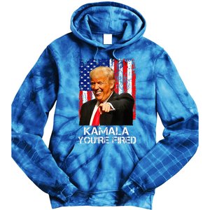 Kamala Youre Fired President Trump Laughing At Kamala Tie Dye Hoodie