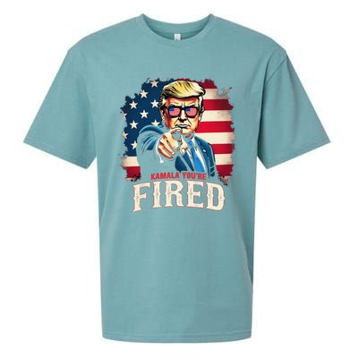 Kamala YouRe Fired Funny President 47th Trump 2024 Laughing Sueded Cloud Jersey T-Shirt