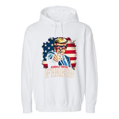 Kamala YouRe Fired Funny President 47th Trump 2024 Laughing Garment-Dyed Fleece Hoodie