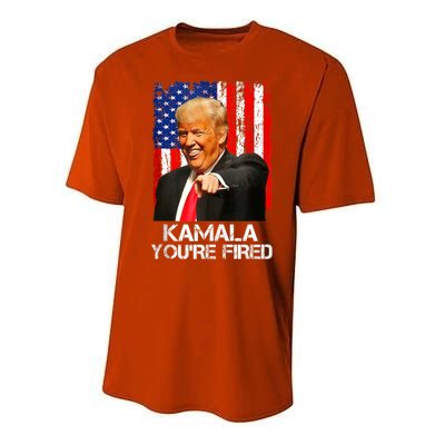 Kamala YouRe Fired Funny President Trump Laughing At Kamala Performance Sprint T-Shirt