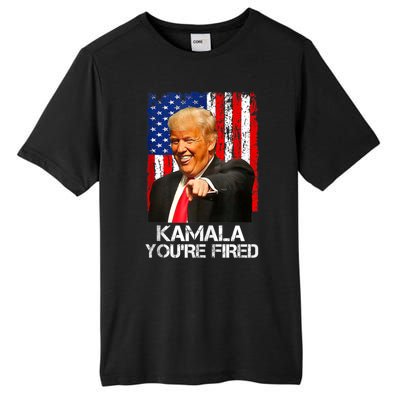 Kamala YouRe Fired Funny President Trump Laughing At Kamala Tall Fusion ChromaSoft Performance T-Shirt