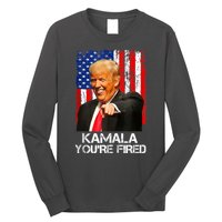 Kamala YouRe Fired Funny President Trump Laughing At Kamala Long Sleeve Shirt