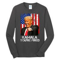 Kamala YouRe Fired Funny President Trump Laughing At Kamala Tall Long Sleeve T-Shirt