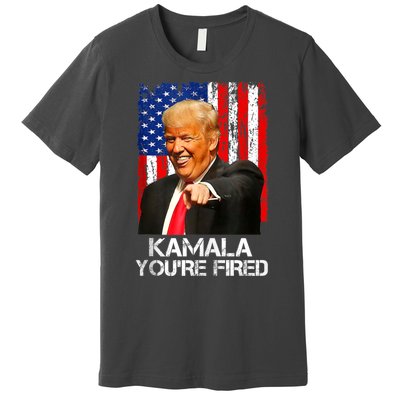 Kamala YouRe Fired Funny President Trump Laughing At Kamala Premium T-Shirt