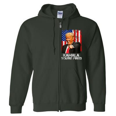 Kamala YouRe Fired Funny President Trump Laughing At Kamala Full Zip Hoodie