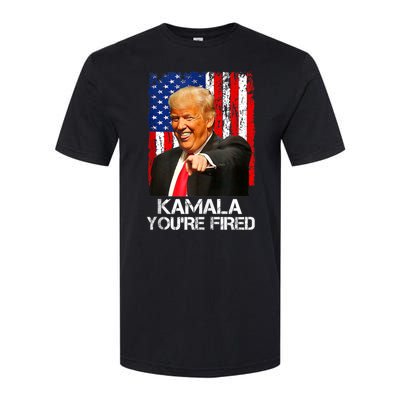 Kamala YouRe Fired Funny President Trump Laughing At Kamala Softstyle CVC T-Shirt