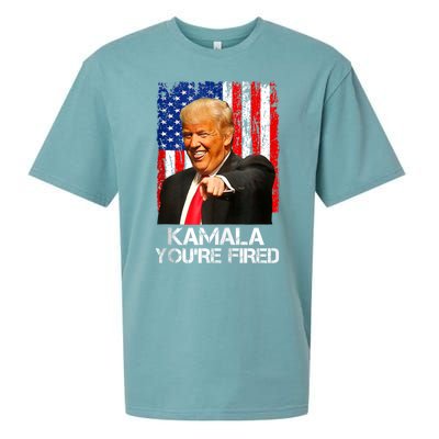 Kamala YouRe Fired Funny President Trump Laughing At Kamala Sueded Cloud Jersey T-Shirt