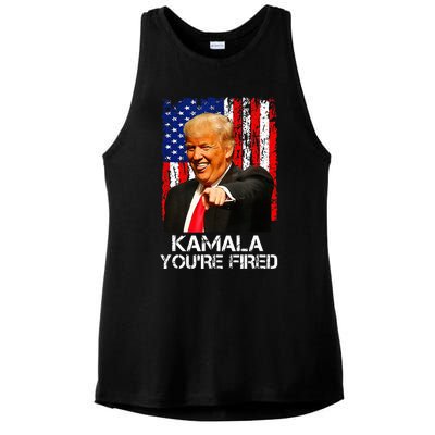 Kamala YouRe Fired Funny President Trump Laughing At Kamala Ladies PosiCharge Tri-Blend Wicking Tank