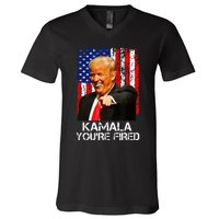 Kamala YouRe Fired Funny President Trump Laughing At Kamala V-Neck T-Shirt