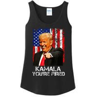 Kamala YouRe Fired Funny President Trump Laughing At Kamala Ladies Essential Tank