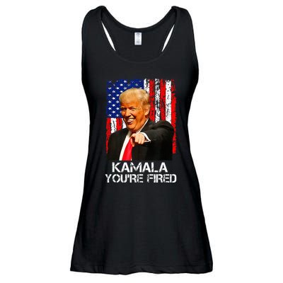 Kamala YouRe Fired Funny President Trump Laughing At Kamala Ladies Essential Flowy Tank