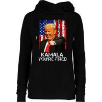 Kamala YouRe Fired Funny President Trump Laughing At Kamala Womens Funnel Neck Pullover Hood