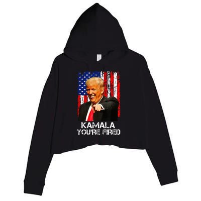 Kamala YouRe Fired Funny President Trump Laughing At Kamala Crop Fleece Hoodie