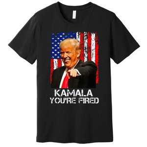 Kamala YouRe Fired Funny President Trump Laughing At Kamala Premium T-Shirt