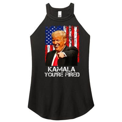 Kamala YouRe Fired Funny President Trump Laughing At Kamala Women's Perfect Tri Rocker Tank