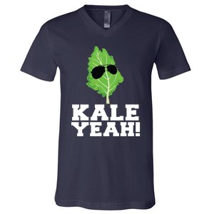 Kale Yeah Funny Vegan Pun Kale Yeah V-Neck T-Shirt