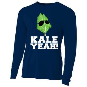 Kale Yeah Funny Vegan Pun Kale Yeah Cooling Performance Long Sleeve Crew