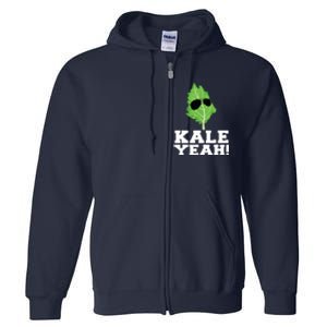 Kale Yeah Funny Vegan Pun Kale Yeah Full Zip Hoodie