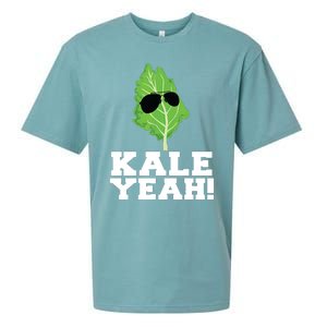 Kale Yeah Funny Vegan Pun Kale Yeah Sueded Cloud Jersey T-Shirt