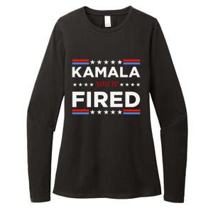 Kamala YouRe Fired Funny President Trump Laughing At Kamala Womens CVC Long Sleeve Shirt