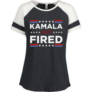 Kamala YouRe Fired Funny President Trump Laughing At Kamala Enza Ladies Jersey Colorblock Tee