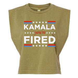 Kamala YouRe Fired Funny President Trump Laughing At Kamala Garment-Dyed Women's Muscle Tee