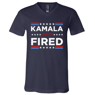 Kamala YouRe Fired Funny President Trump Laughing At Kamala V-Neck T-Shirt